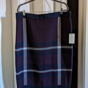 Eloquii Plaid Sweater Skirt